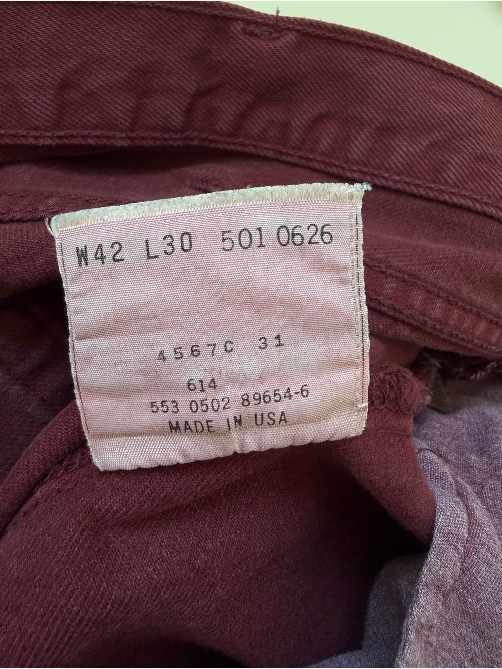Rare Vintage Made in USA Levi’s 501 Jeans Size 42 - Picture 5 of 9